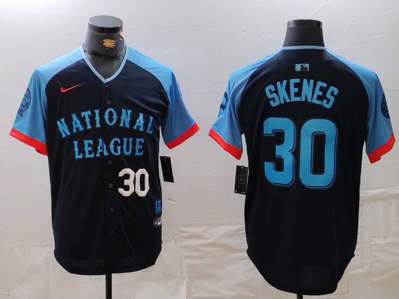 Men Pittsburgh Pirates #30 Skenes Blue All star 2024 Nike MLB Jersey style 1